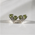 Pendientes de Peridoto en Plata 925 – Diseño Corazón Verde, Joyería Fina Artesanal