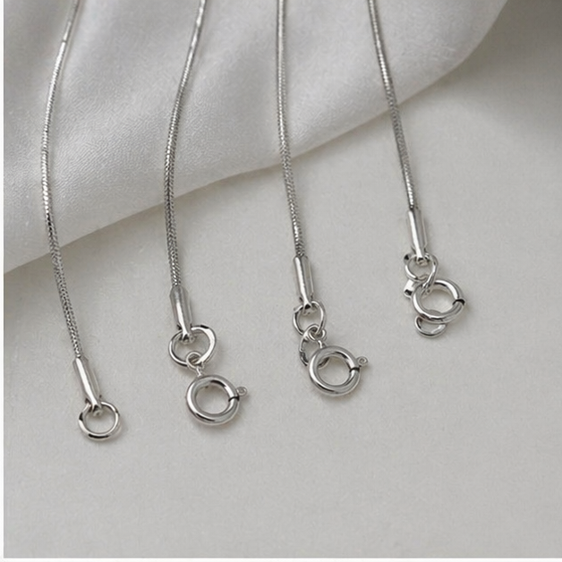 Cadena de plata 44 / 48 / 54 cm | Collar fino minimalista | Cadena tipo snake | Joyería elegante unisex
